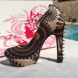 Wild Rose Spiked Platform Shoes